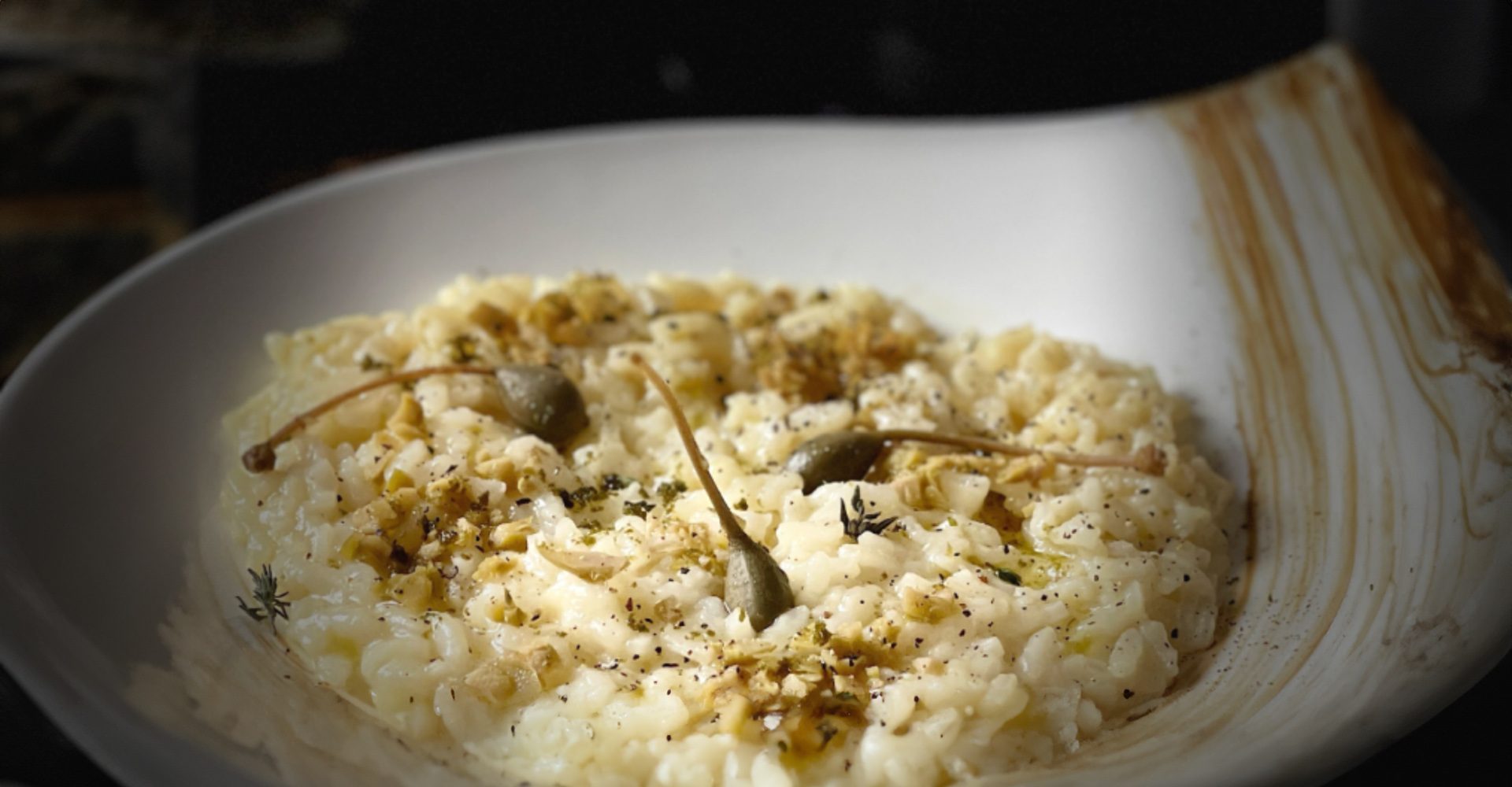 RISOTTO ALLONDA CAFFE CREMA E POLVERE DI CAPPERI 01 RISOTTO ALLONDA CAFFE CREMA E POLVERE DI CAPPERI 01