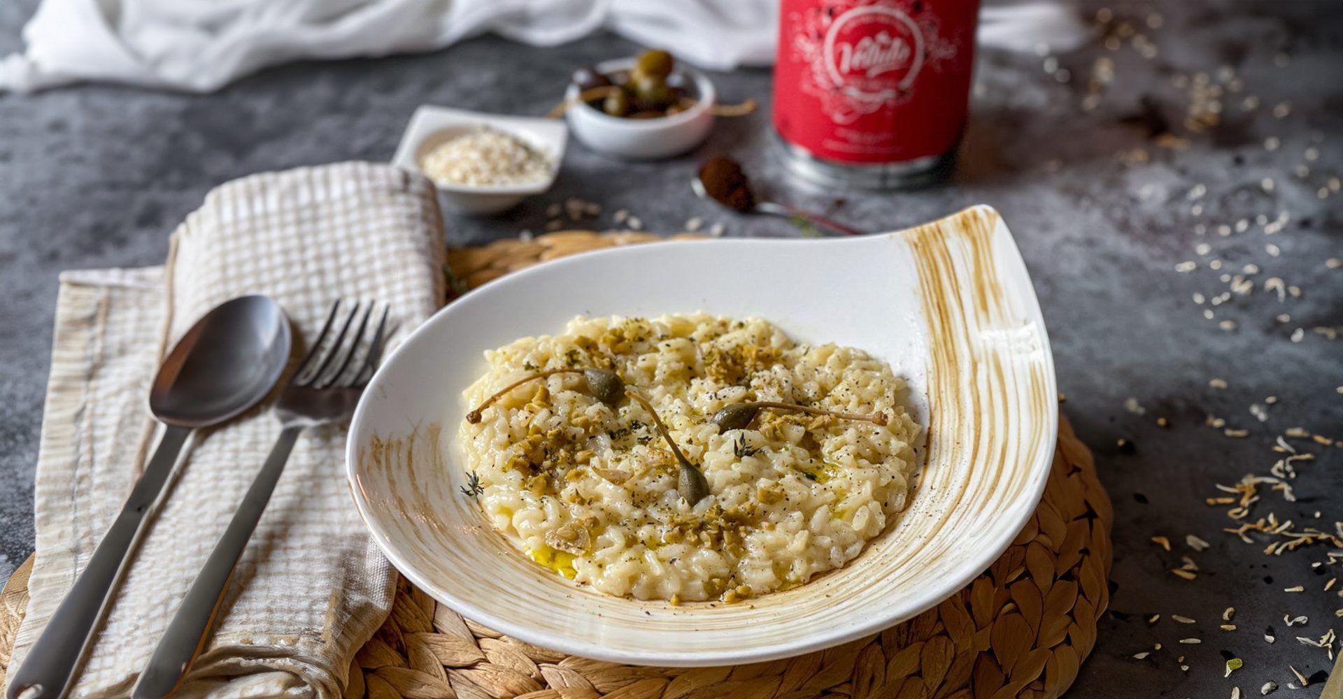 RISOTTO ALLONDA CAFFE CREMA E POLVERE DI CAPPERI 02 RISOTTO ALLONDA CAFFE CREMA E POLVERE DI CAPPERI 02