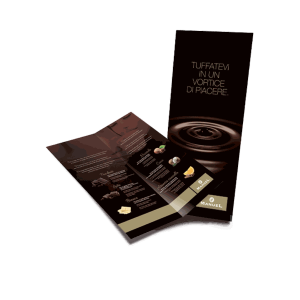 Carta menu di cioccolato 6 gusti