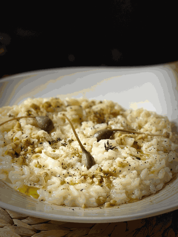 RISOTTO ALL&rsquo;ONDA CAFF&Egrave;, CREMA E POLVERE DI CAPPERI 03